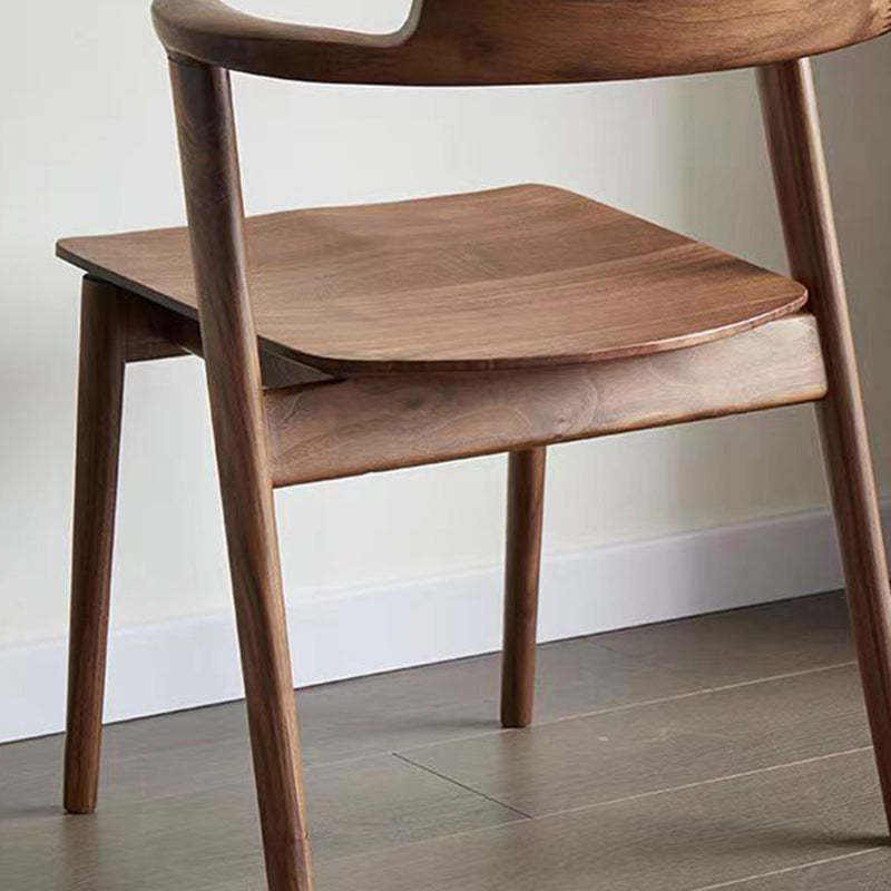 Scandinavian Curved Rounded Wood Dining Chair