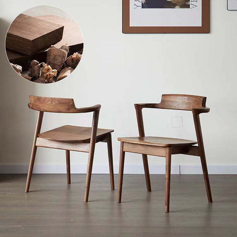 Scandinavian Curved Rounded Wood Dining Chair