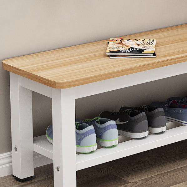Minimalist Three Bar Plate Metal Shoe Bench