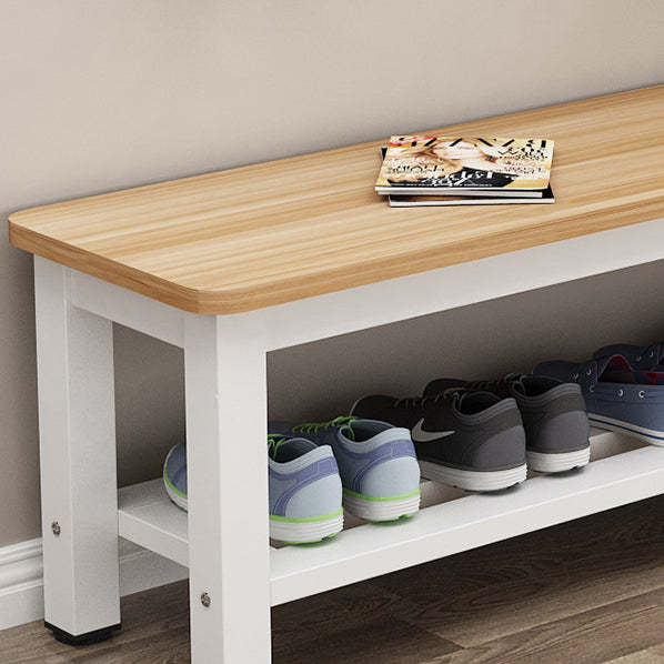 Minimalist Three Bar Plate Metal Shoe Bench