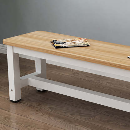 Minimalist Three Bar Plate Metal Shoe Bench