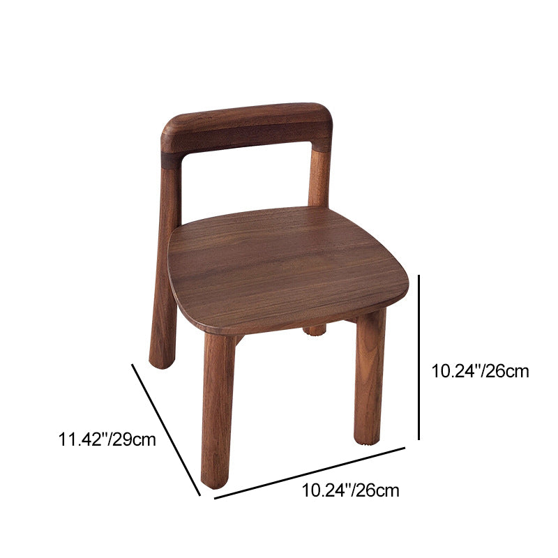 Vintage Kids Walnut Square Chair