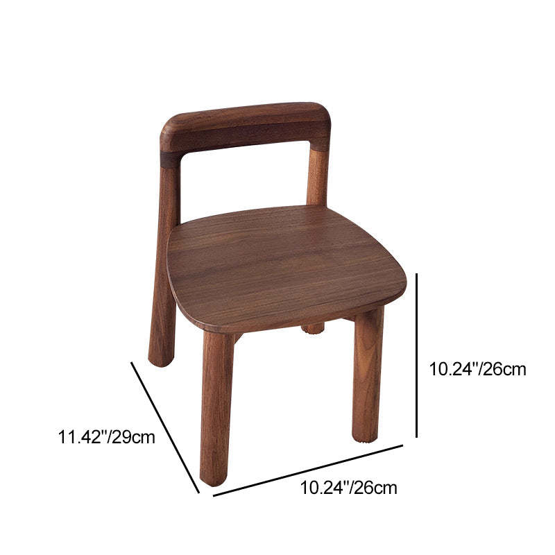 Vintage Kids Walnut Square Chair