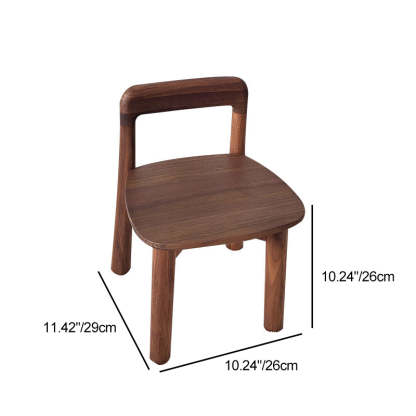 Vintage Kids Walnut Square Chair