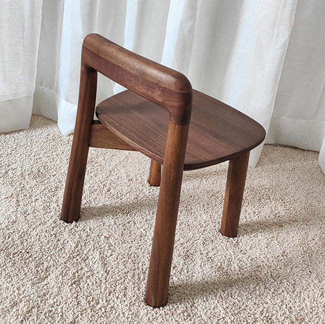 Vintage Kids Walnut Square Chair