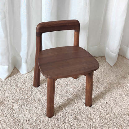 Vintage Kids Walnut Square Chair