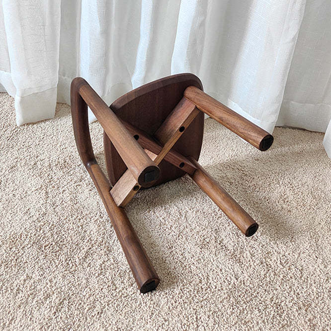 Vintage Kids Walnut Square Chair