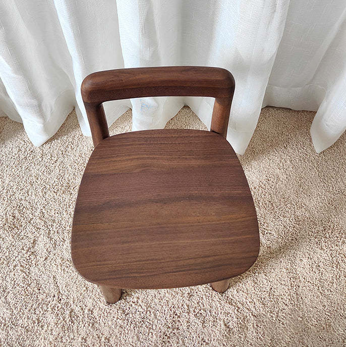 Vintage Kids Walnut Square Chair