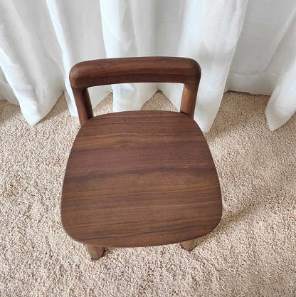 Vintage Kids Walnut Square Chair