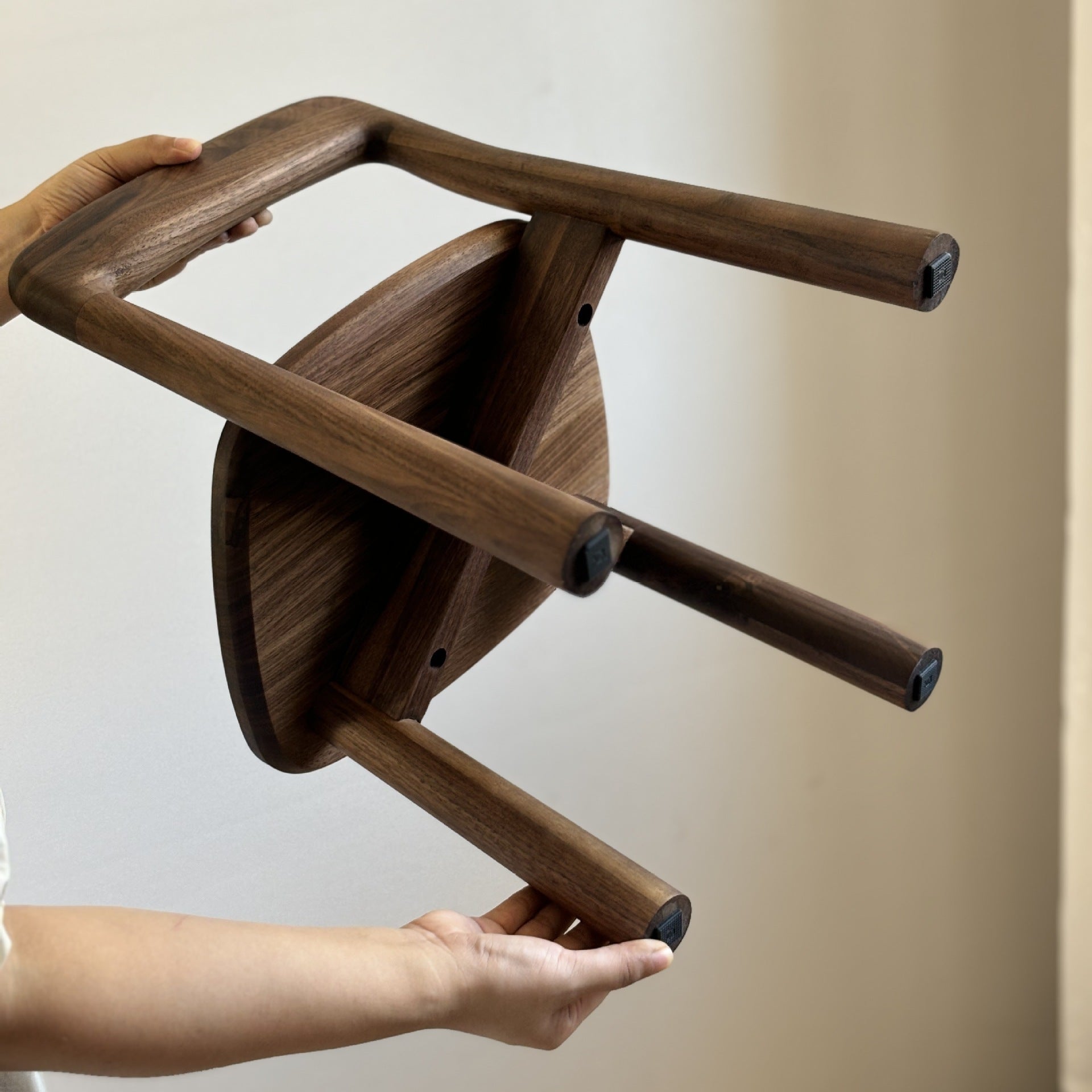 Vintage Kids Walnut Square Chair