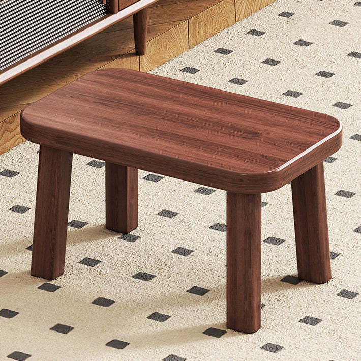 Minimalist PU Leather Wood Shoe Bench