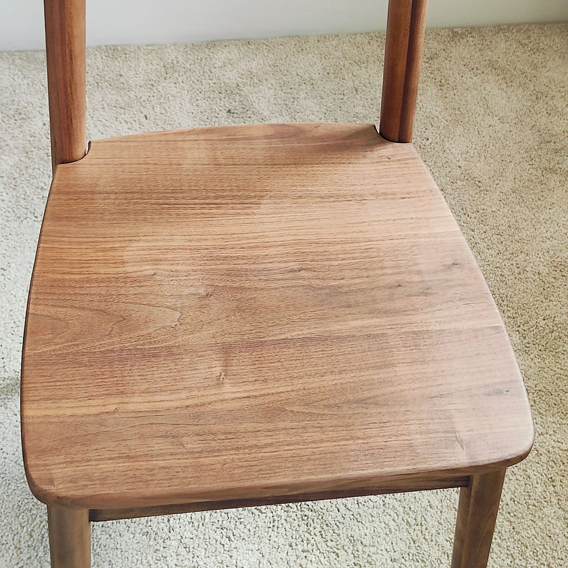 Vintage Curved Walnut Dining Chair
