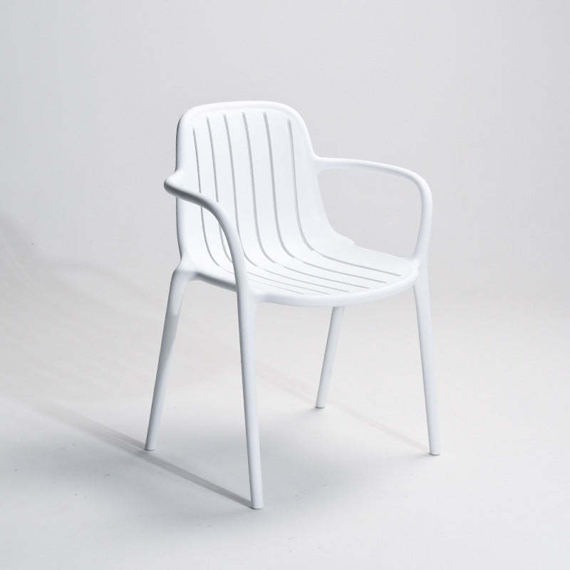 Scandinavian Bend Seam Plastic Dining Chair