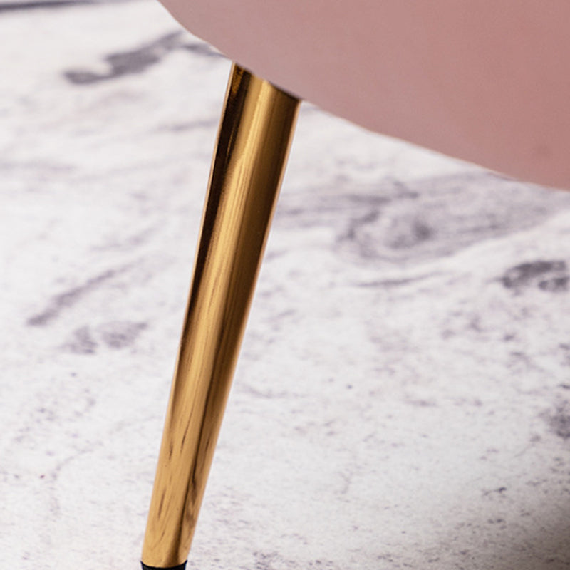 Curved Tech Fabric Metal Accent Chair