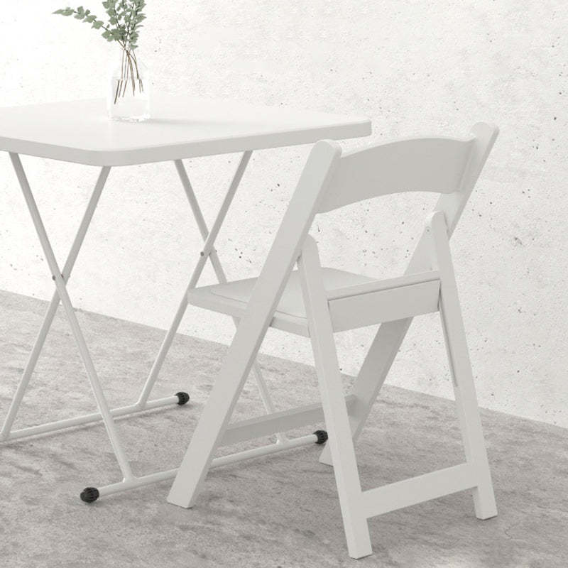 Minimalist Foldable Plastic Chair — White