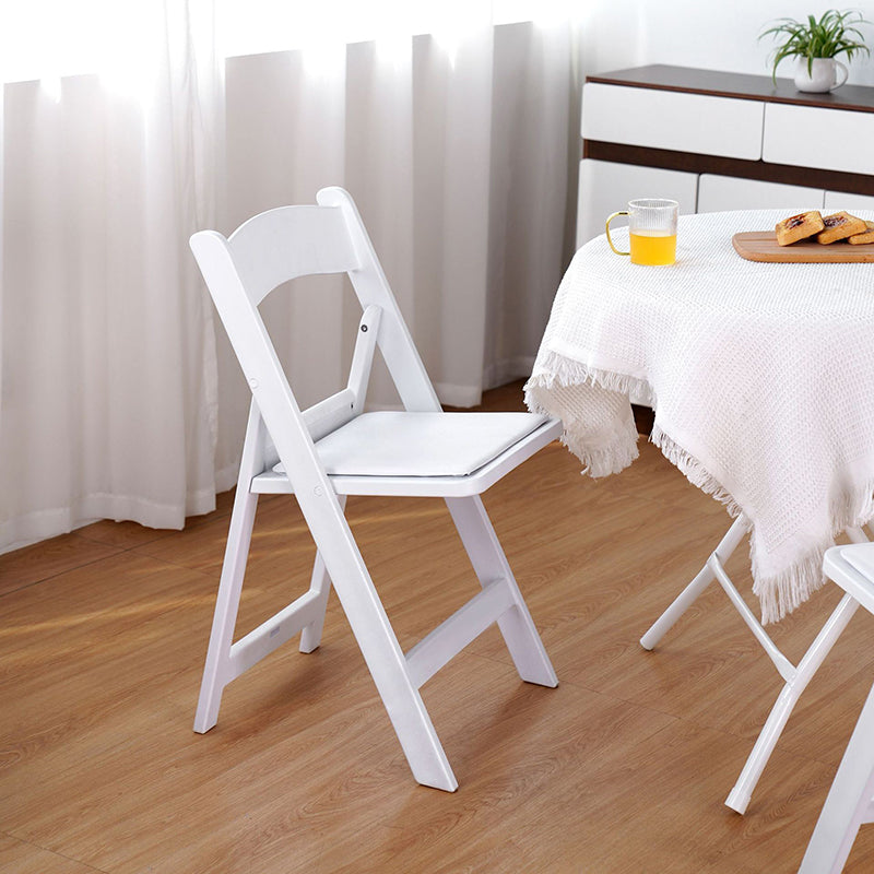 White minimalist foldable accent chairs