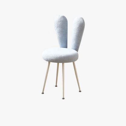 Art Deco Rabbit Ears Lambswool Steel Vanity Stool