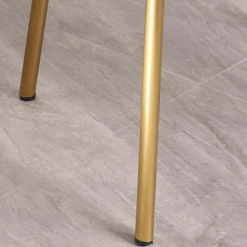 Half-Round Rotatable Leather Metal Dining Chair