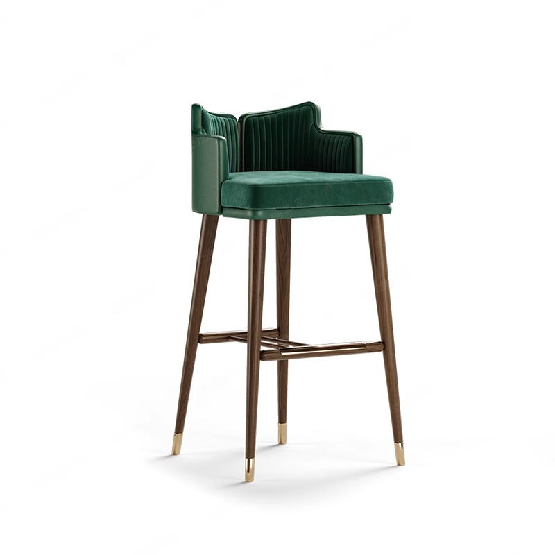 Nordic Fabric Steel Semi-Circular Bar Stool