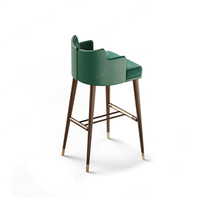 Nordic Fabric Steel Semi-Circular Bar Stool