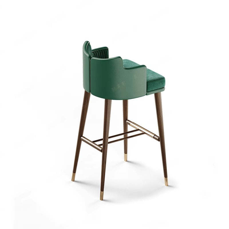 Nordic Fabric Steel Semi-Circular Bar Stool