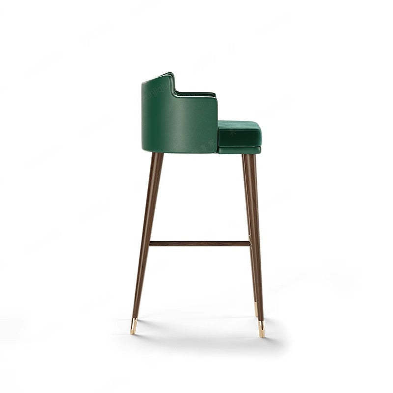 Nordic Fabric Steel Semi-Circular Bar Stool