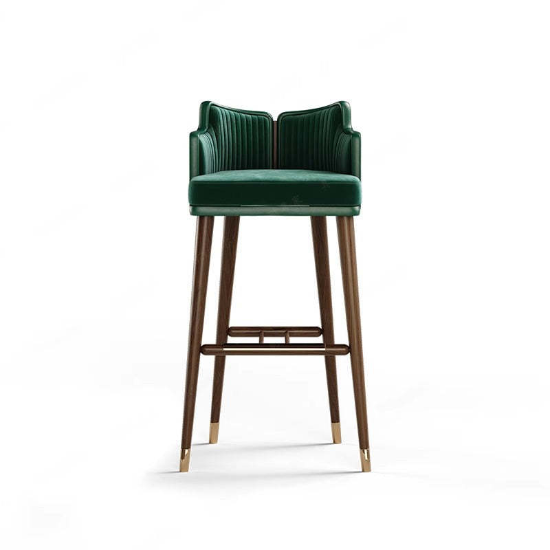 Nordic Fabric Steel Semi-Circular Bar Stool