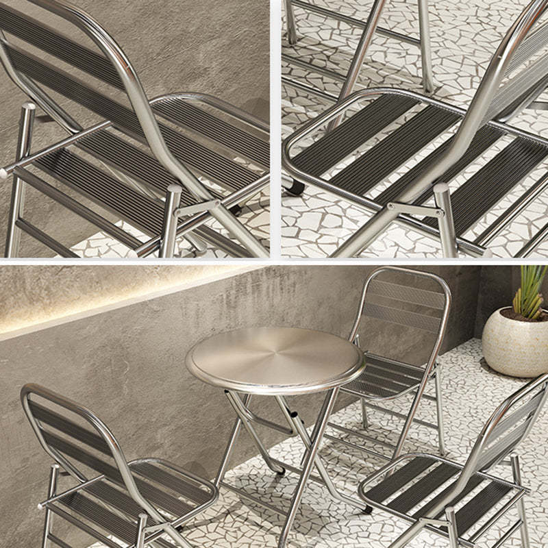 Minimalist Skeleton Folding Steel Dining Chair