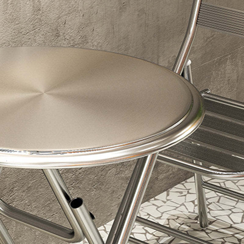 Minimalist Skeleton Folding Steel Dining Chair