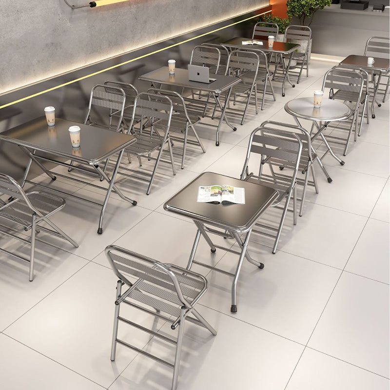 Minimalist Skeleton Folding Steel Dining Chair
