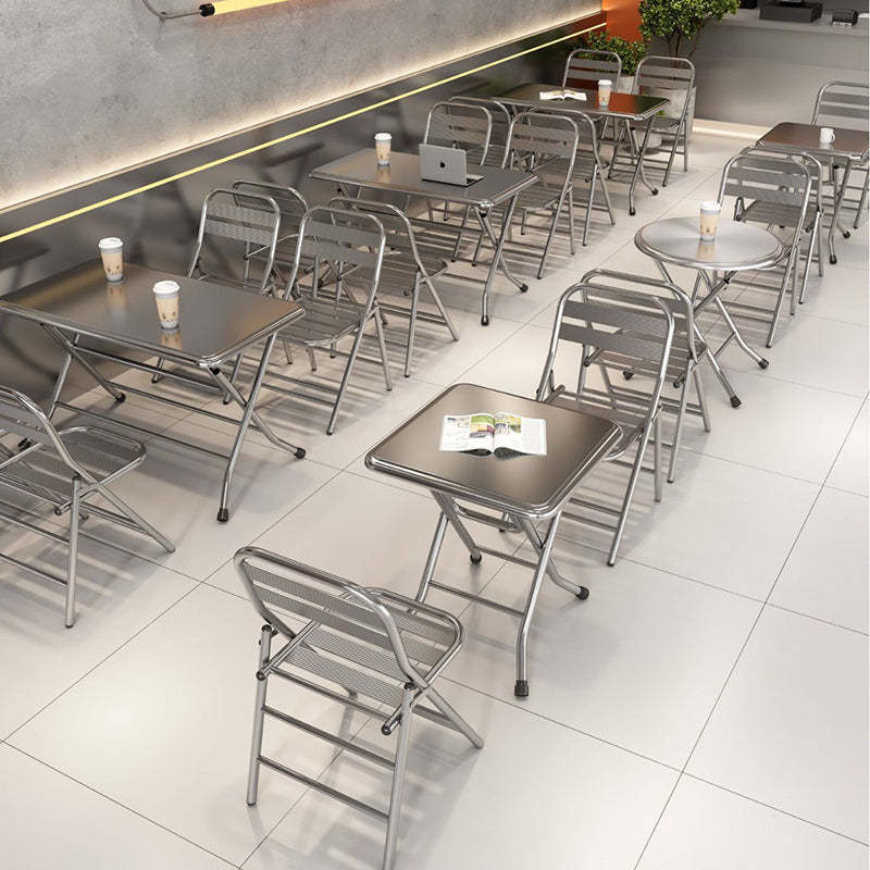 Minimalist Skeleton Folding Steel Dining Chair