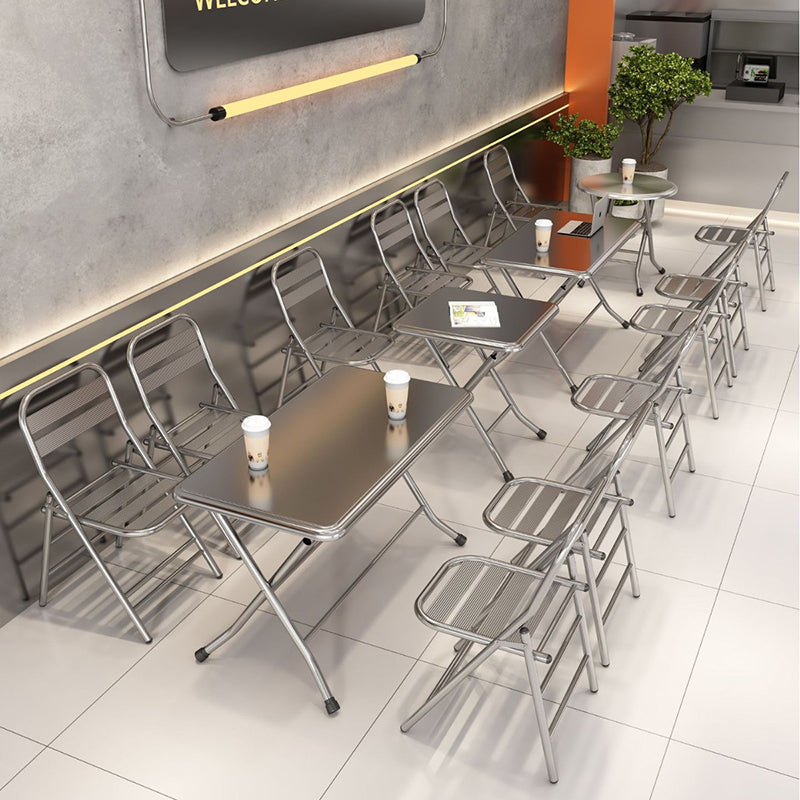 Minimalist Skeleton Folding Steel Dining Chair