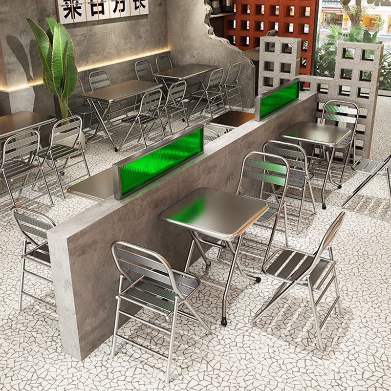 Minimalist Skeleton Folding Steel Dining Chair