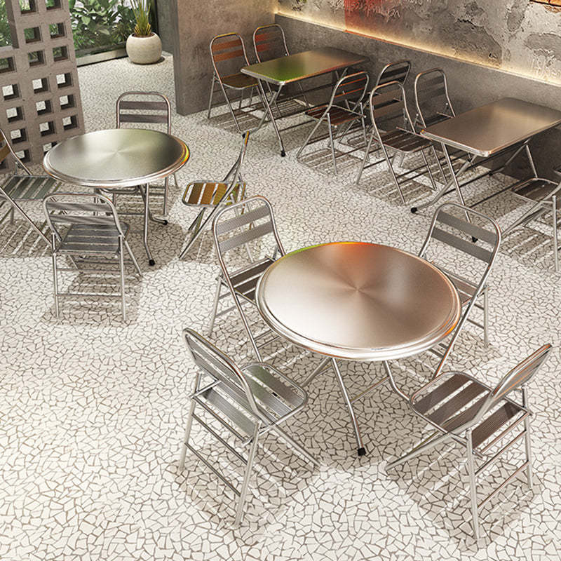 Minimalist Skeleton Folding Steel Dining Chair