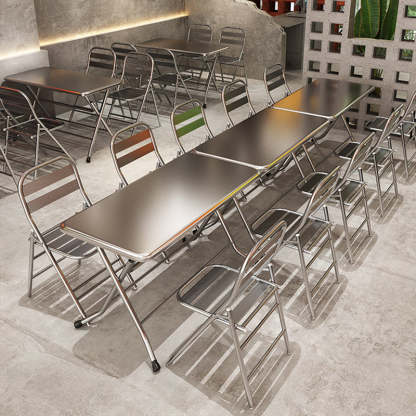Minimalist Skeleton Folding Steel Dining Chair