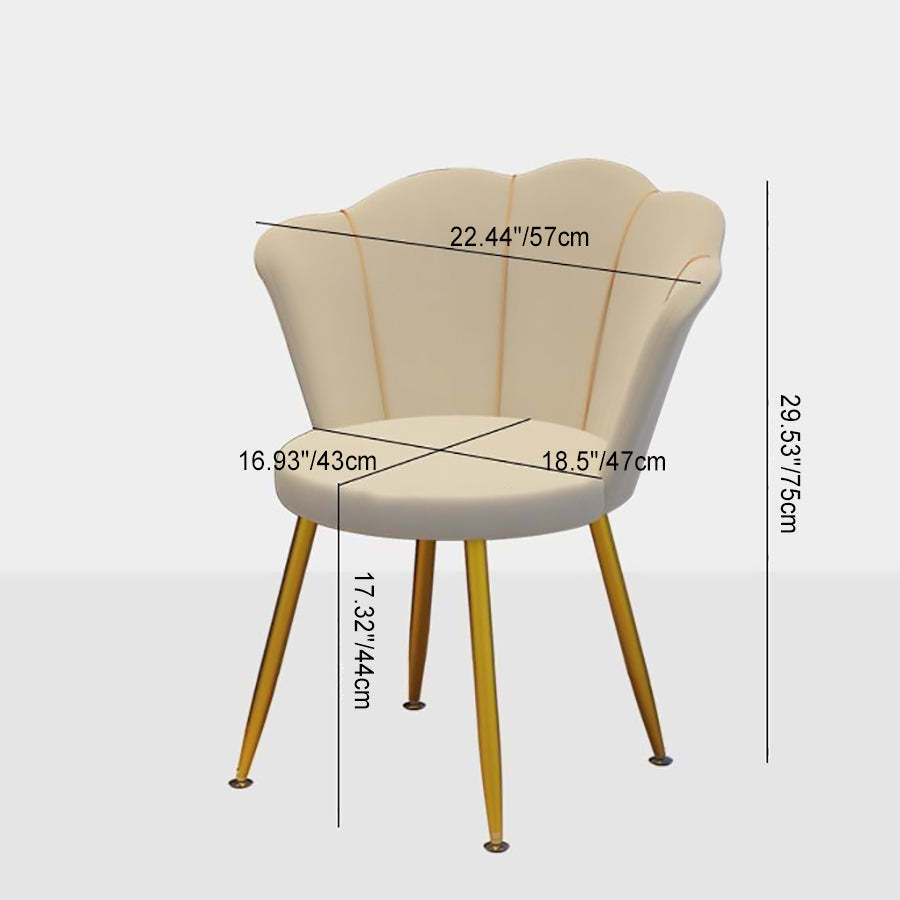 Scandinavian Velvet Iron Latex Vanity Stool — Sponge / Gray / Gold
