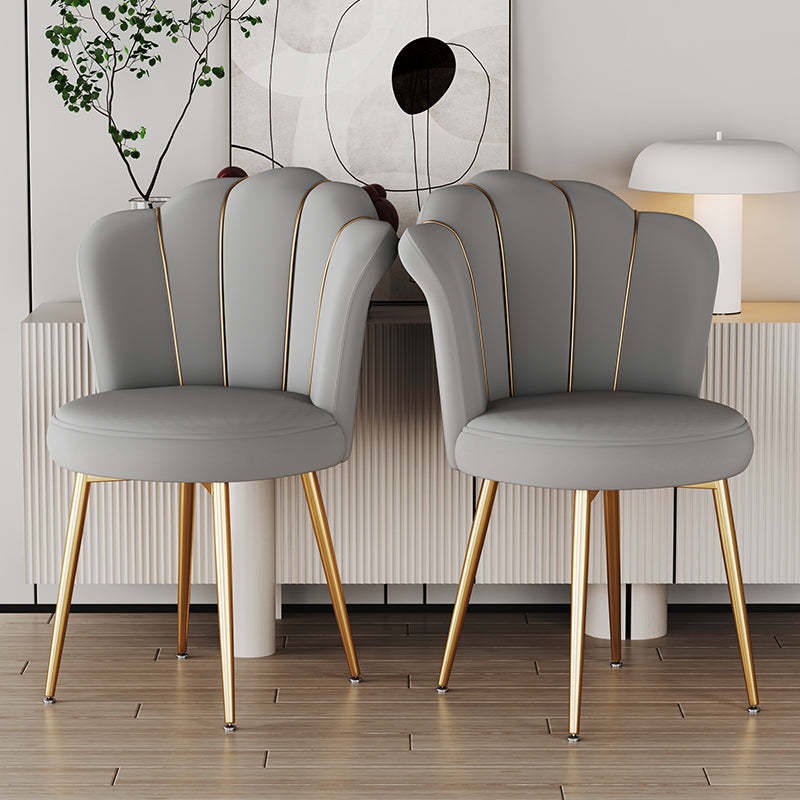 Nordic frosted vanity gray steel vanity stools — Latex / Light Gray