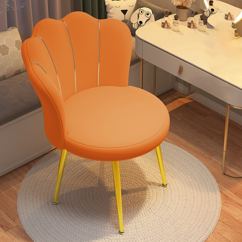 Scandinavian Velvet Iron Latex Vanity Stool — Sponge / Green / Black