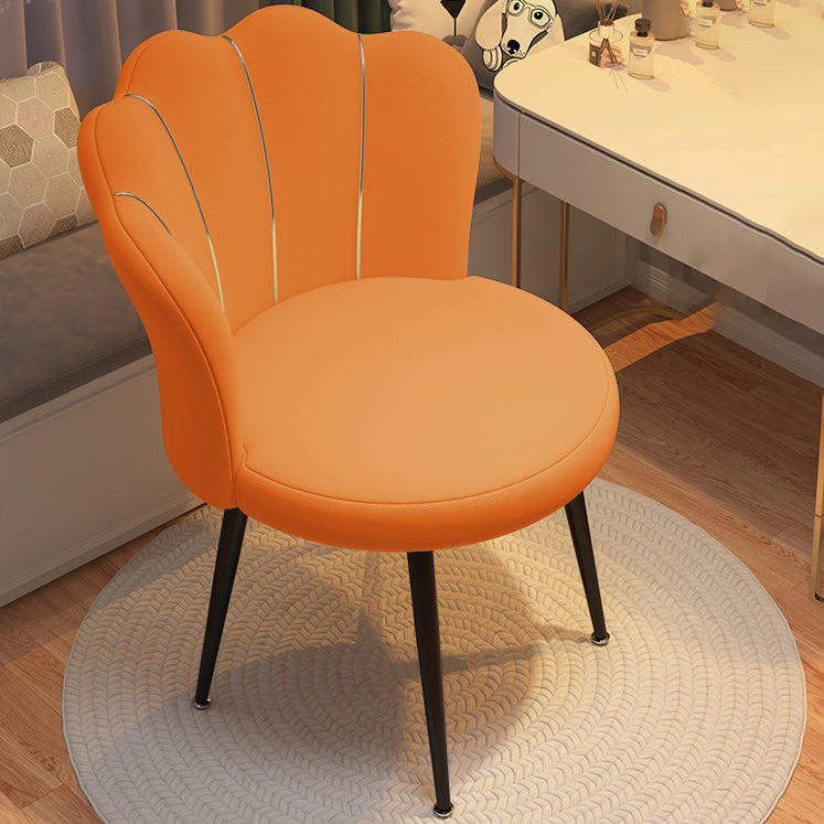 Scandinavian Velvet Iron Latex Vanity Stool — Sponge / Green / Gold