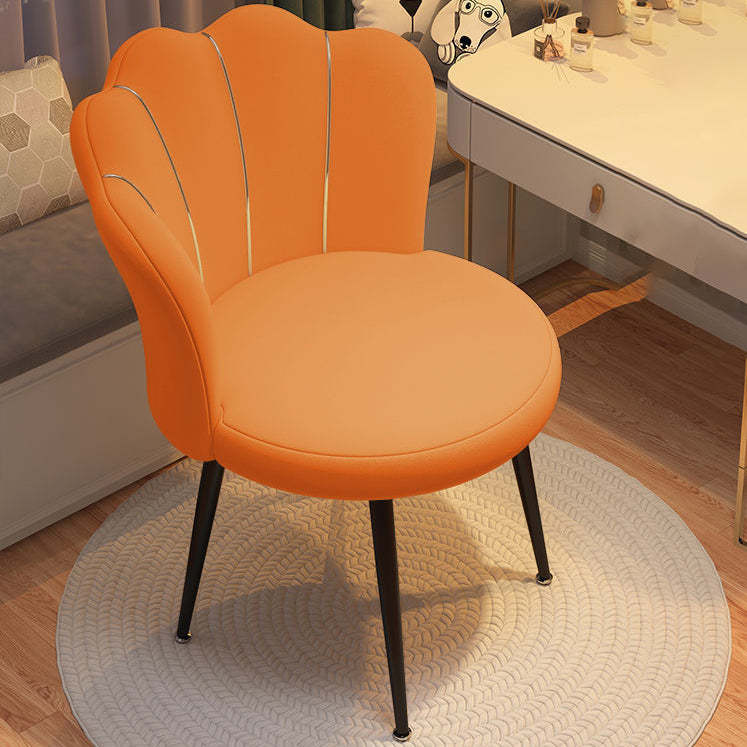 Scandinavian Velvet Iron Latex Vanity Stool — Sponge / Green / Gold