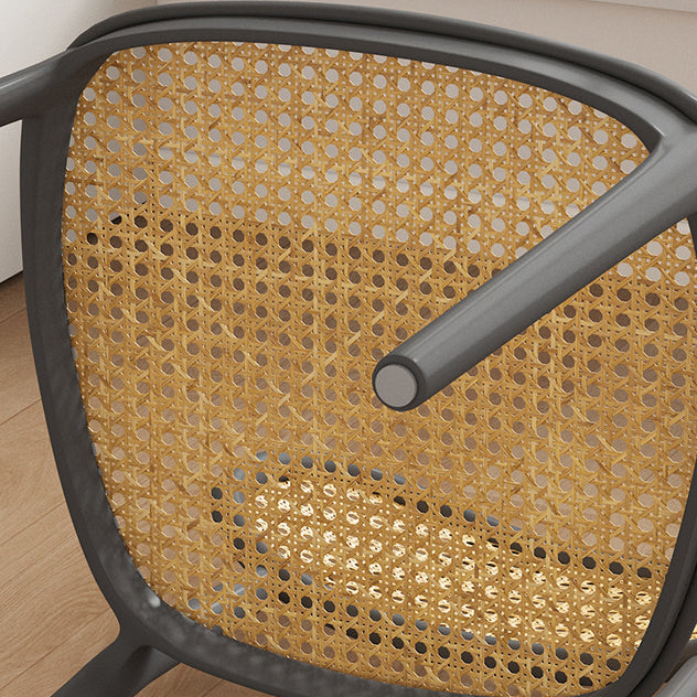 Retro Woven Dining Chair — Soft Seat / Gray