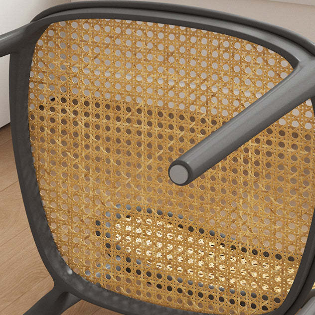 Retro Woven Dining Chair — Soft Seat / Gray