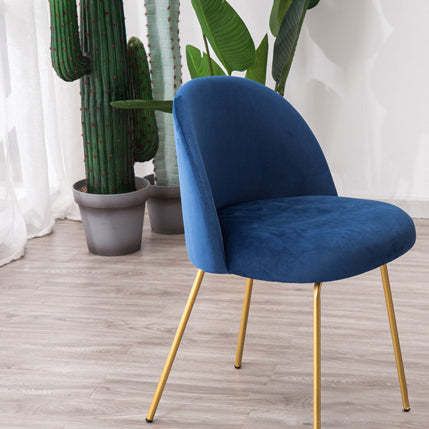 Scandinavian Velvet Iron Wood Vanity Stool — Teddy Fleece - Pink - Wood Color