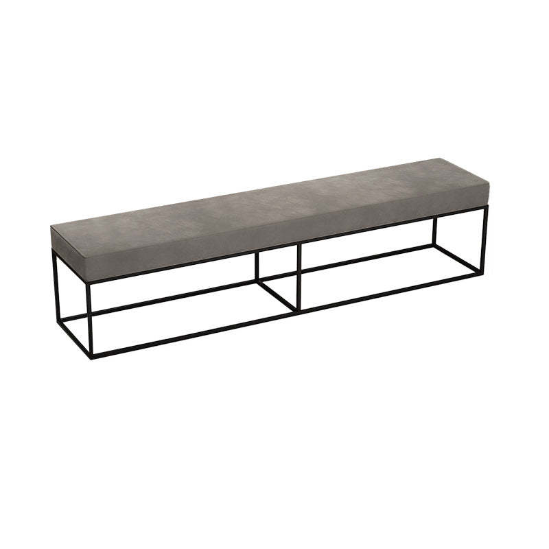 Minimalist Velvet Metal Footstool