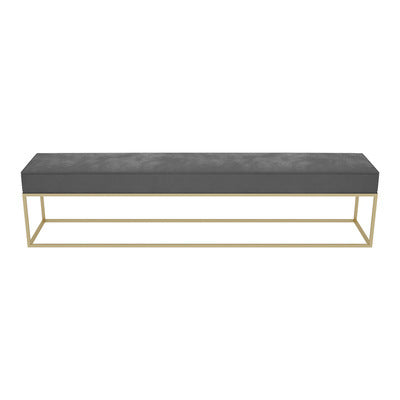 Minimalist Velvet Metal Footstool