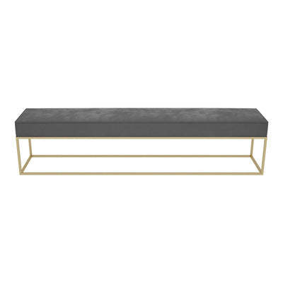 Minimalist Velvet Metal Footstool