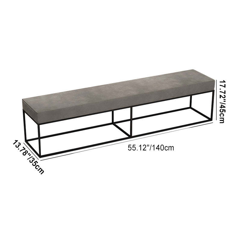 Minimalist Velvet Metal Footstool
