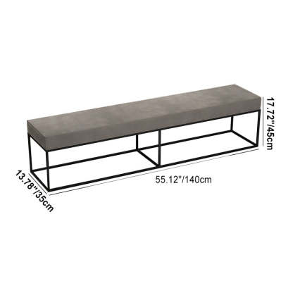 Minimalist Velvet Metal Footstool
