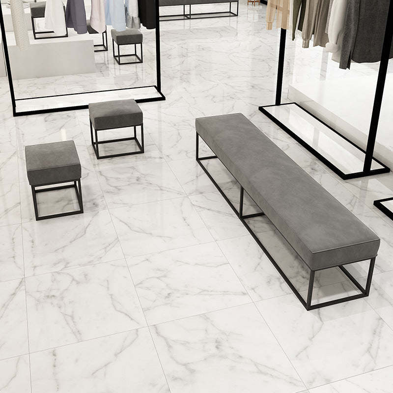 Minimalist Velvet Metal Footstool