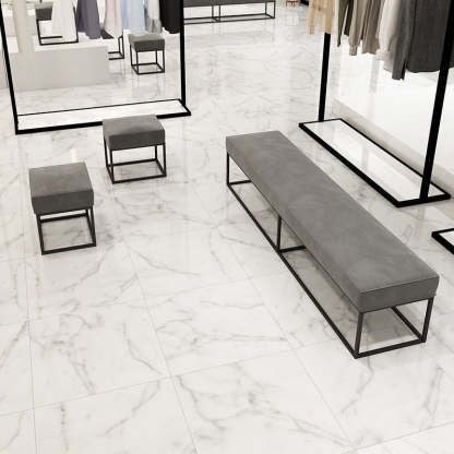 Minimalist Velvet Metal Footstool